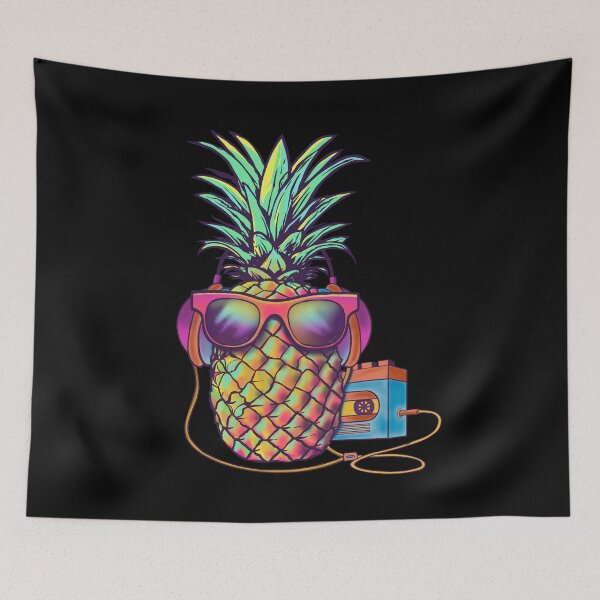 Item preview, 80s Pineapple listen music  designed and sold by drawlinershop.
