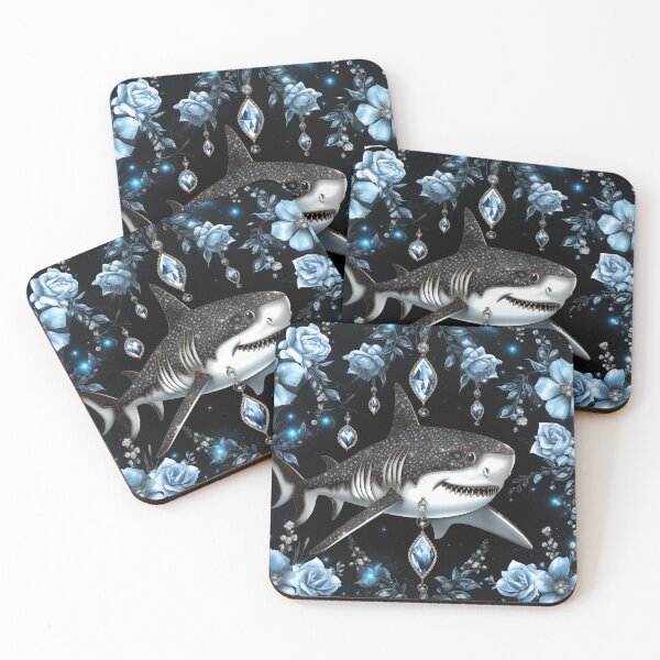 Item preview, Jewelled Shark Pattern designed and sold by Nocturne  Paws.