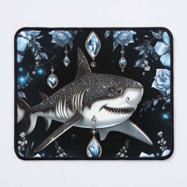 Item preview, Jewelled Shark Pattern designed and sold by Nocturne Paws.