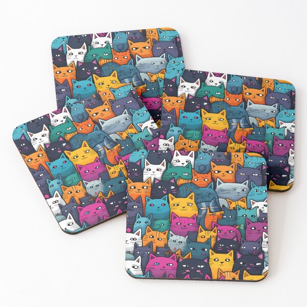 Item preview, Kitty Joke A Gathering of Cats designed and sold by HisoTorDesign.