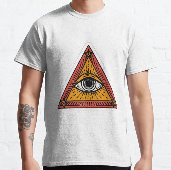 Premium Photo  Eye in triangle shape logo tattoo tshirt design