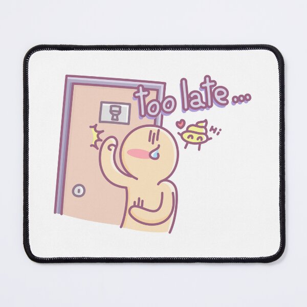 Item preview, Toilet warning (too late) designed and sold by Easyhanddrawn.