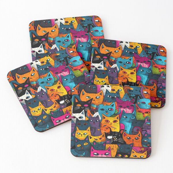 Item preview, Kitty Joke Calico Cats in Harmony designed and sold by HisoTorDesign.