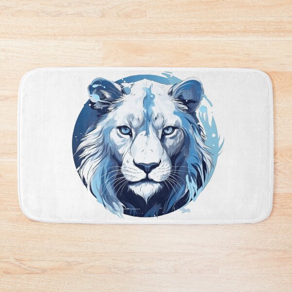 Item preview, Regal Frost - White and Blue Lion designed and sold by janedewaard.