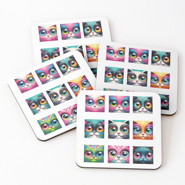 Item preview, Assorted Cat Faces designed and sold by bihtti.