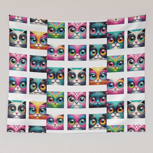 Item preview, Assorted Cat Faces designed and sold by bihtti.