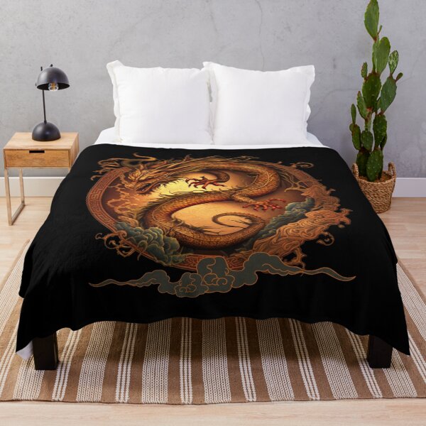 Item preview, Year of the Dragon- chinese Zodiac Theme-black Background designed and sold by CosmicNook1.