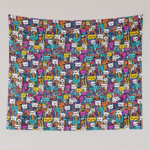Item preview, Kitty Joke A Cat Tapestry designed and sold by HisoTorDesign.