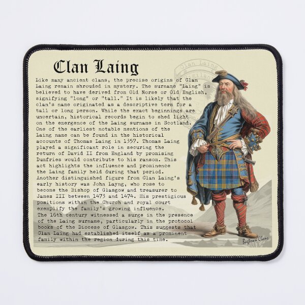 Item preview, Clan Laing Scottish History  designed and sold by BagTown Clans.