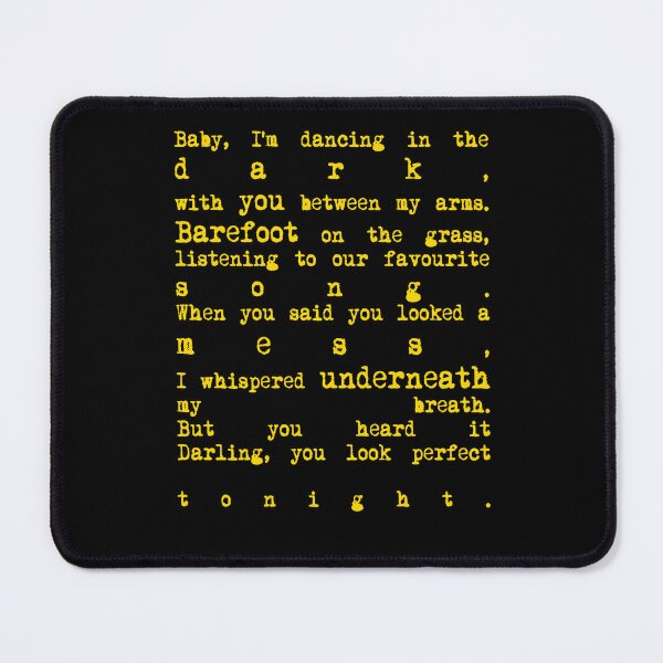 Item preview, Ed Sheeran - Perfect lyrics designed and sold by AspectsOfDreams.