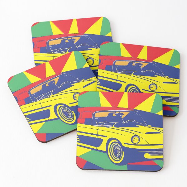Item preview, colorful retro car designed and sold by qoaqja.