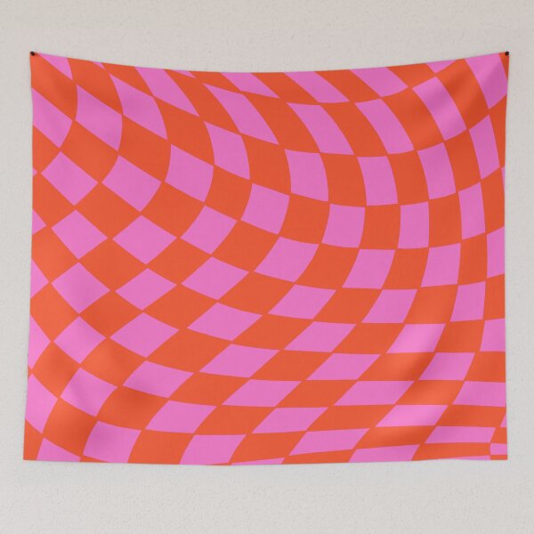 Item preview, Wavy, Pink and Orange, Checkboard designed and sold by OneThreeSix.