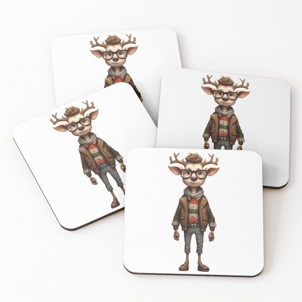 Item preview, Hipster Christmas Reindeer designed and sold by RetroFutureee.