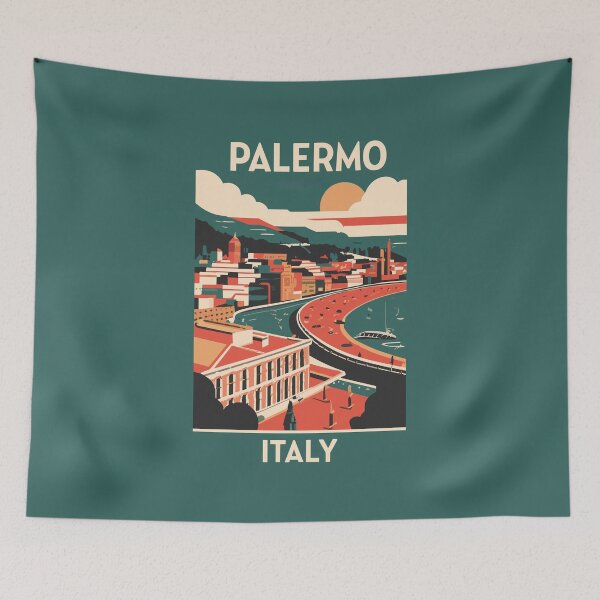 Item preview, A Vintage Travel Art of Palermo - Italy  designed and sold by GoodOldVintage.