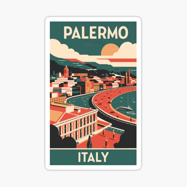 Item preview, A Vintage Travel Art of Palermo - Italy  designed and sold by GoodOldVintage.