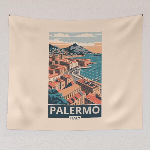 Item preview,  A Vintage Travel Art of Palermo - Italy  designed and sold by GoodOldVintage.