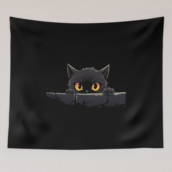Item preview, Peeking Cat: Playful Paws and Curious Whiskers designed and sold by hamishby.