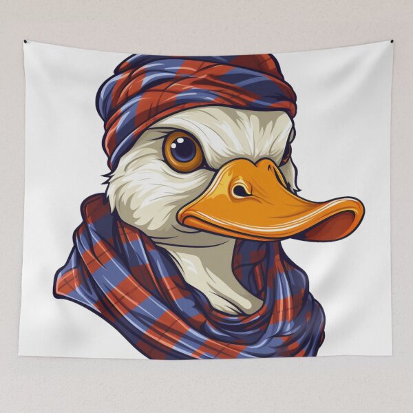 Item preview, A NICE DUCK WITH SCARF designed and sold by infinitearte.