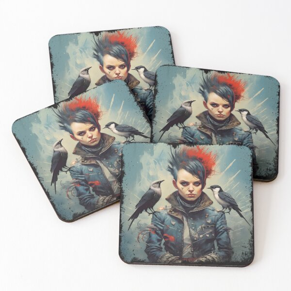 Item preview, Punk lady with her pets designed and sold by Art Happens.