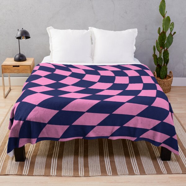 Item preview, Pink and Navy Blue, Wavy, Checkboard designed and sold by OneThreeSix.