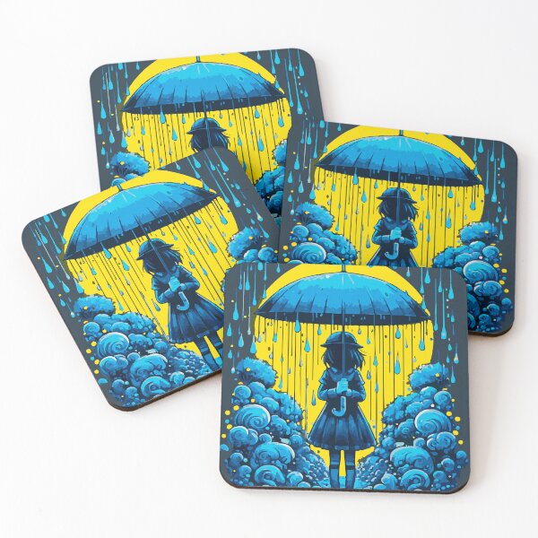 Aperçu de l'œuvre Fille parapluie créée et vendue par CareofPosters.