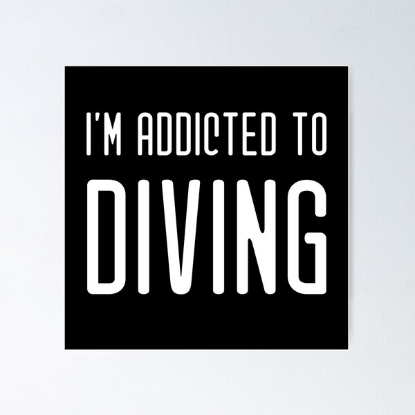 Item preview, addicted to diving, graphics for scuba diving lovers designed and sold by in-leggings.