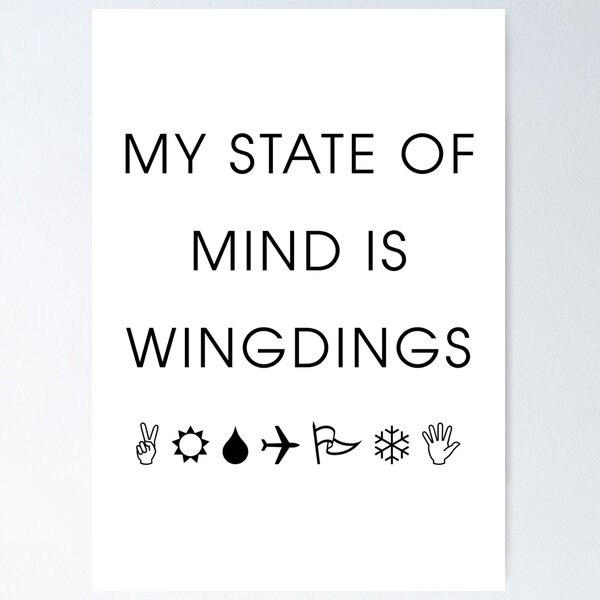 Item preview, wingdings  designed and sold by Plainpaper.