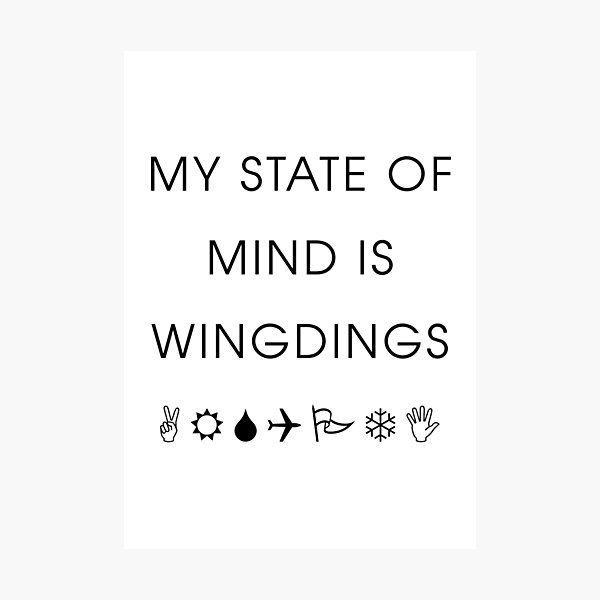 Item preview, wingdings  designed and sold by Plainpaper.