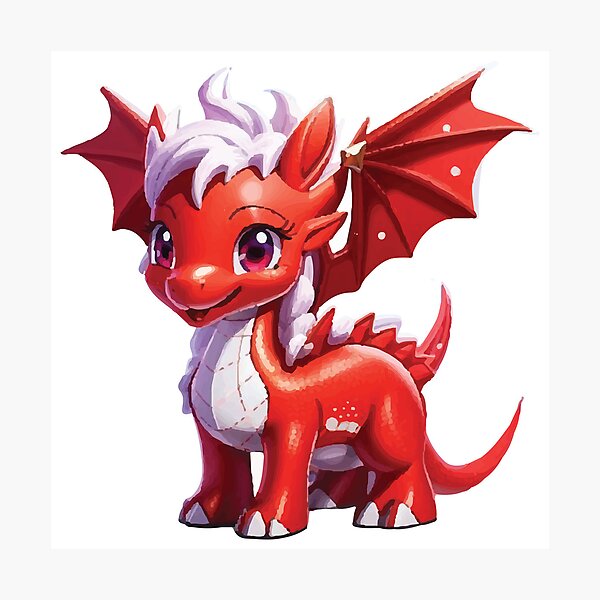 Item preview, Red Dragon Christmas Dragon designed and sold by obscurax art.