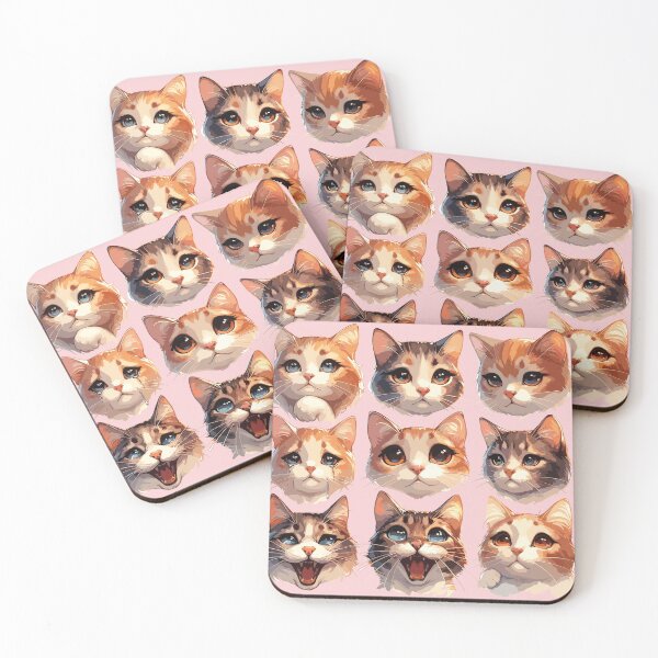 Item preview, Assorted Cat Faces designed and sold by bihtti.
