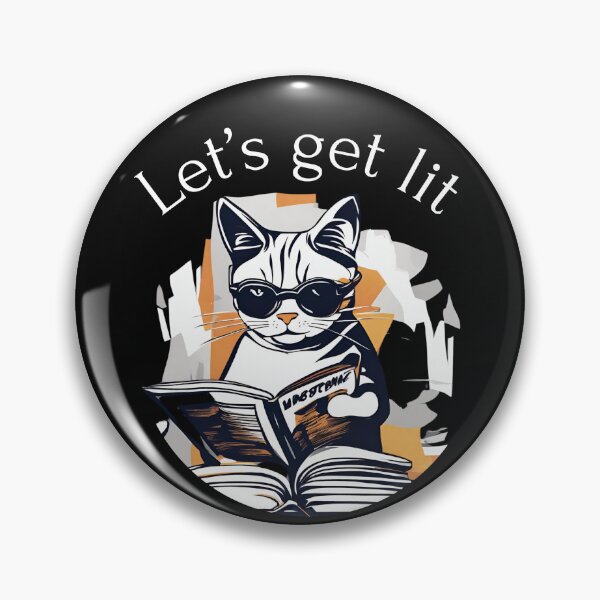 Item preview, Let's get lit Cat lovers and Literature Lovers Perfect Gift designed and sold by CyberArtistOne.