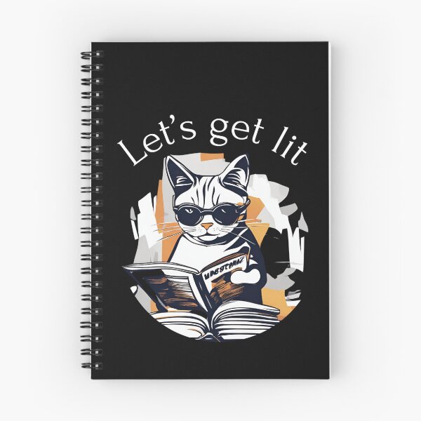 Item preview, Let's get lit Cat lovers and Literature Lovers Perfect Gift designed and sold by CyberArtistOne.
