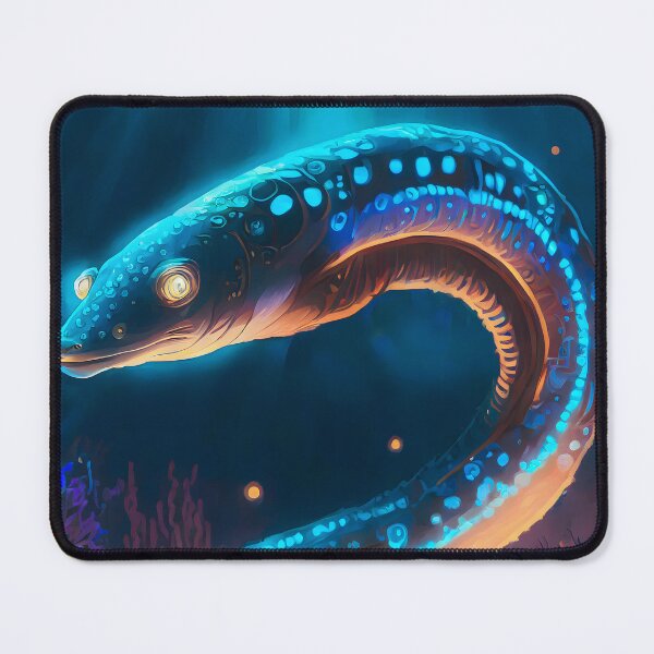 Item preview, Electric eel glowing in a underwater cavern designed and sold by emaotx.