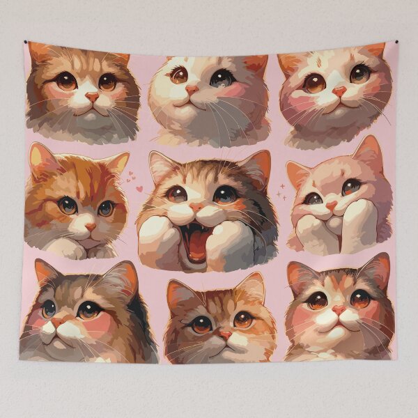 Item preview, Assorted Cat Faces designed and sold by bihtti.