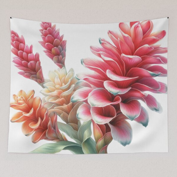 Item preview, Watercolor painting of ginger flower 01 designed and sold by I-HERE.