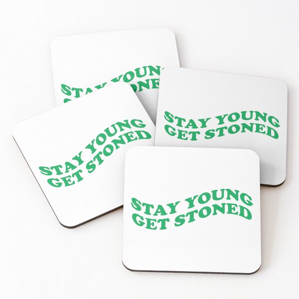 Item preview, Stay Young Get Stoned Typography Graphic Design designed and sold by FriskySloths.