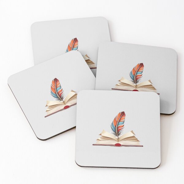 Item preview, Ethereal Feather Among Pages - Unique Bookish Design designed and sold by HiveMechs.