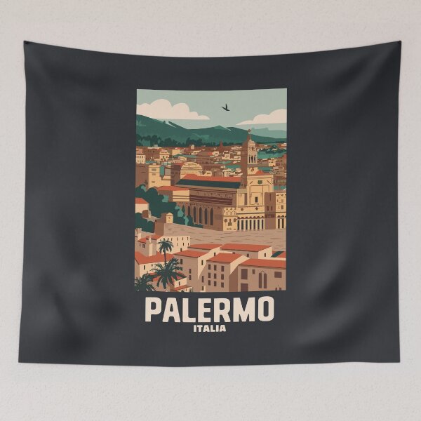 Item preview, A Vintage Travel Art of Palermo - Italy  designed and sold by GoodOldVintage.