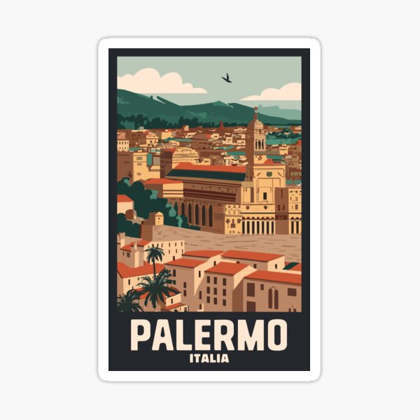 Item preview, A Vintage Travel Art of Palermo - Italy  designed and sold by GoodOldVintage.