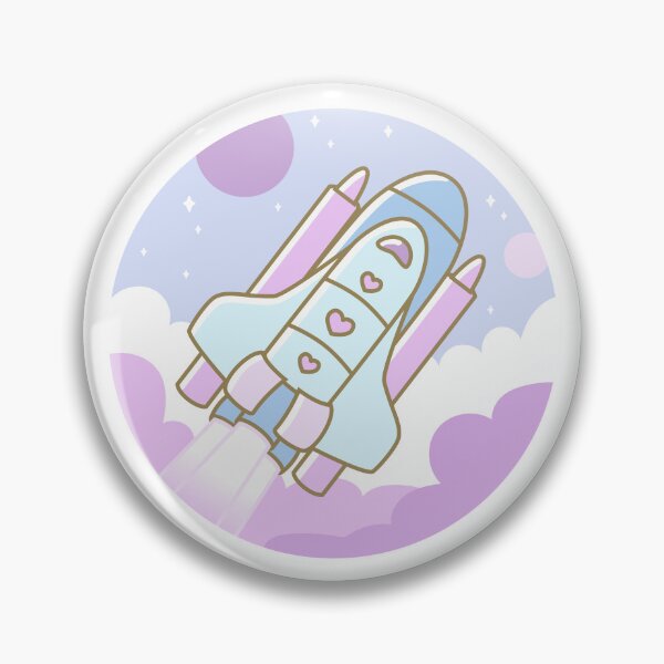 Item preview, Kawaii Lilac Space Shuttle designed and sold by RaiKawaii.