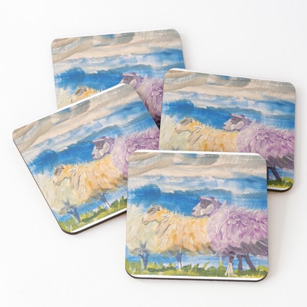 Item preview, Surreal Colorful Sheep Painting designed and sold by MikeJory.