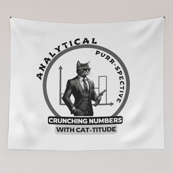 Item preview, Analytical Purr-spective: Crunching Numbers with Cat-titude designed and sold by Hungry-Murphy.