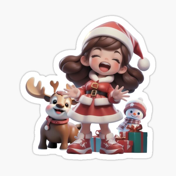 Item preview, Santa Santy girl, Christmas, snowman, moose designed and sold by maxmaj.