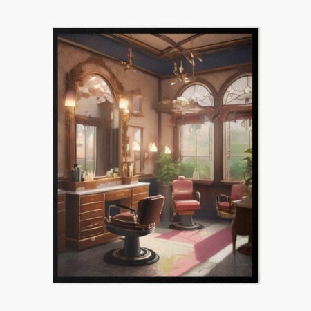 Item preview, vintage hair salon designed and sold by EuropeanPrints.