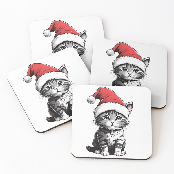 Item preview,  Adorable Cat wearing a Santa hat designed and sold by Trendi Kloset.