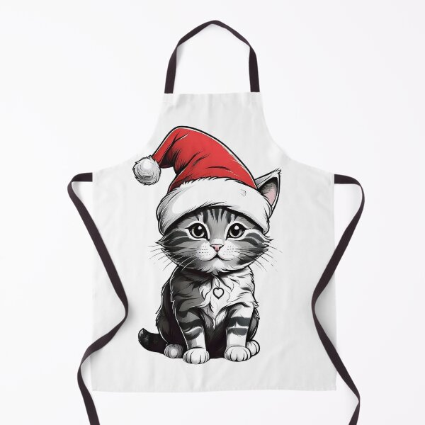 Item preview, Adorable Cat wearing a Santa hat designed and sold by TrendiKloset.