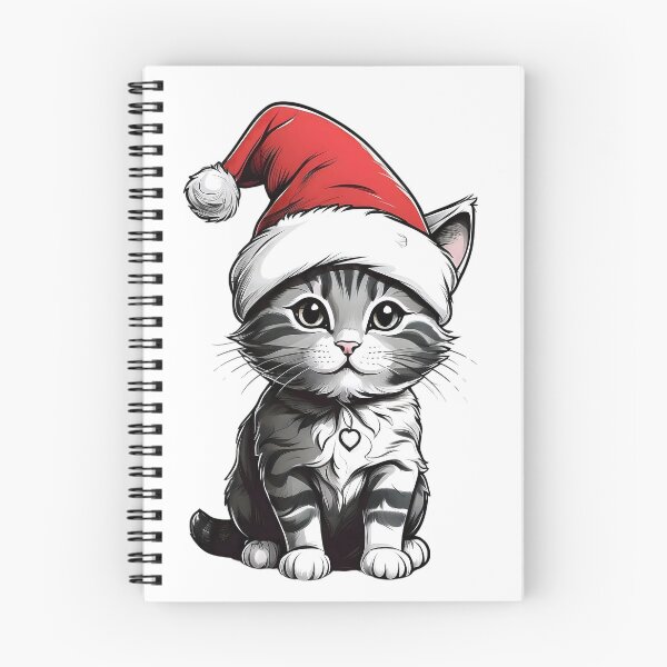 Item preview,  Adorable Cat wearing a Santa hat designed and sold by TrendiKloset.