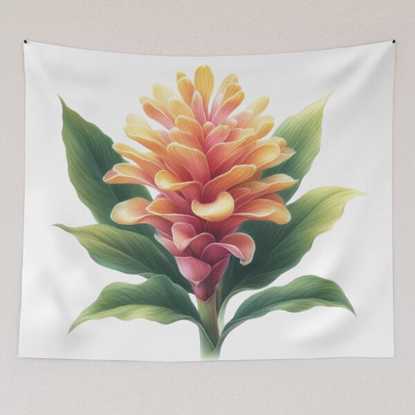 Item preview, Watercolor painting of ginger flower 07 designed and sold by I-HERE.