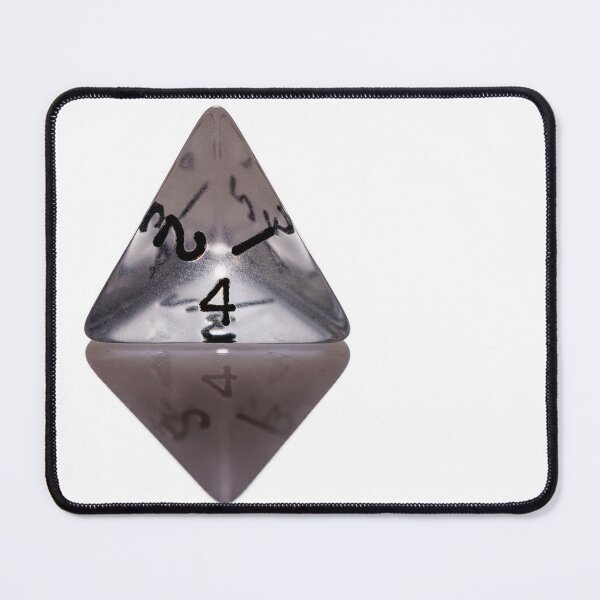 Item preview, A transparent 4-sided gaming dice on a white background designed and sold by Giuseppe Cammino.