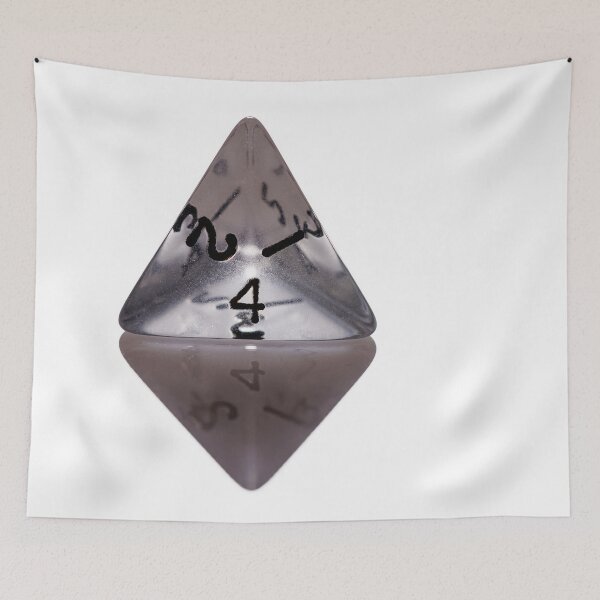 Item preview, A transparent 4-sided gaming dice on a white background designed and sold by Giuseppe Cammino.